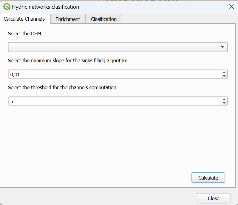 Channel Calculation Tab